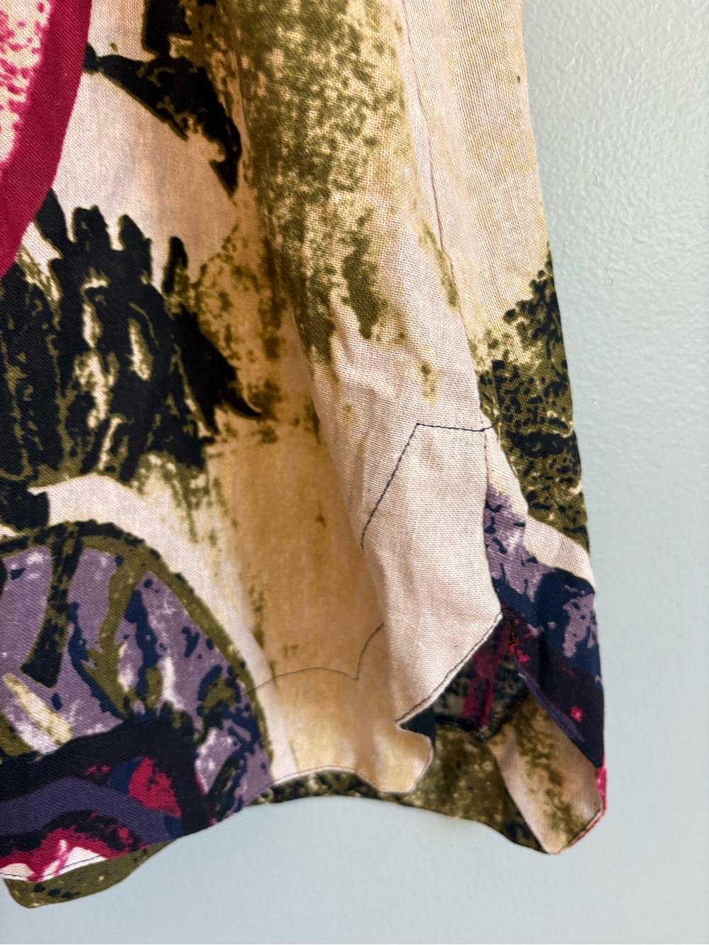 Abstract Print Short Sleeve Tunic - Multi Color - Picture 4 of 5